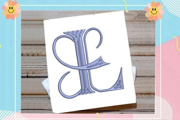 Elegant Vintage Monogram Initial L for Custom Embroidery