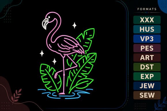 Flamingo Tropical Summer Bird Embroidery Design Review