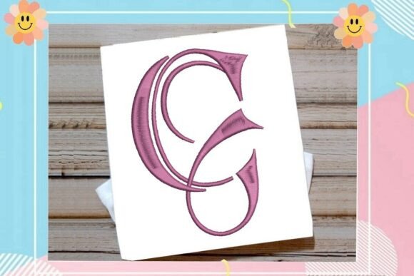 Initial G Elegant Vintage Monogram: A Timeless Touch for Holiday Embroidery