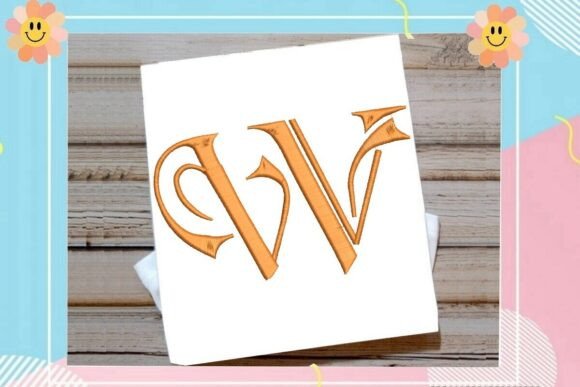 Initial W Elegant Vintage Monogram: A Timeless Touch for Holiday Embroidery