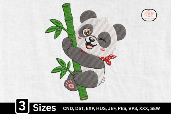 Kawaii Bamboo Panda: A Seasonal Embroidery Gem