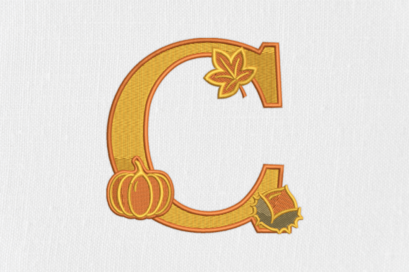 Letter C Autumn Monogram: A Seasonal Standout for Craft Fair Sellers