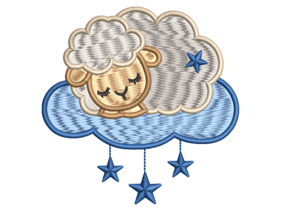 Reviewing the Sleeping Lamb Cloud Design for Seasonal Embroidery