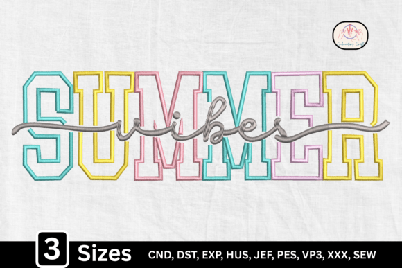 Vibrant Varsity Lettering for Summer Vibes